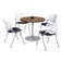 Mode Round Breakroom Table Set With 4 Kool Stacking Chairs
