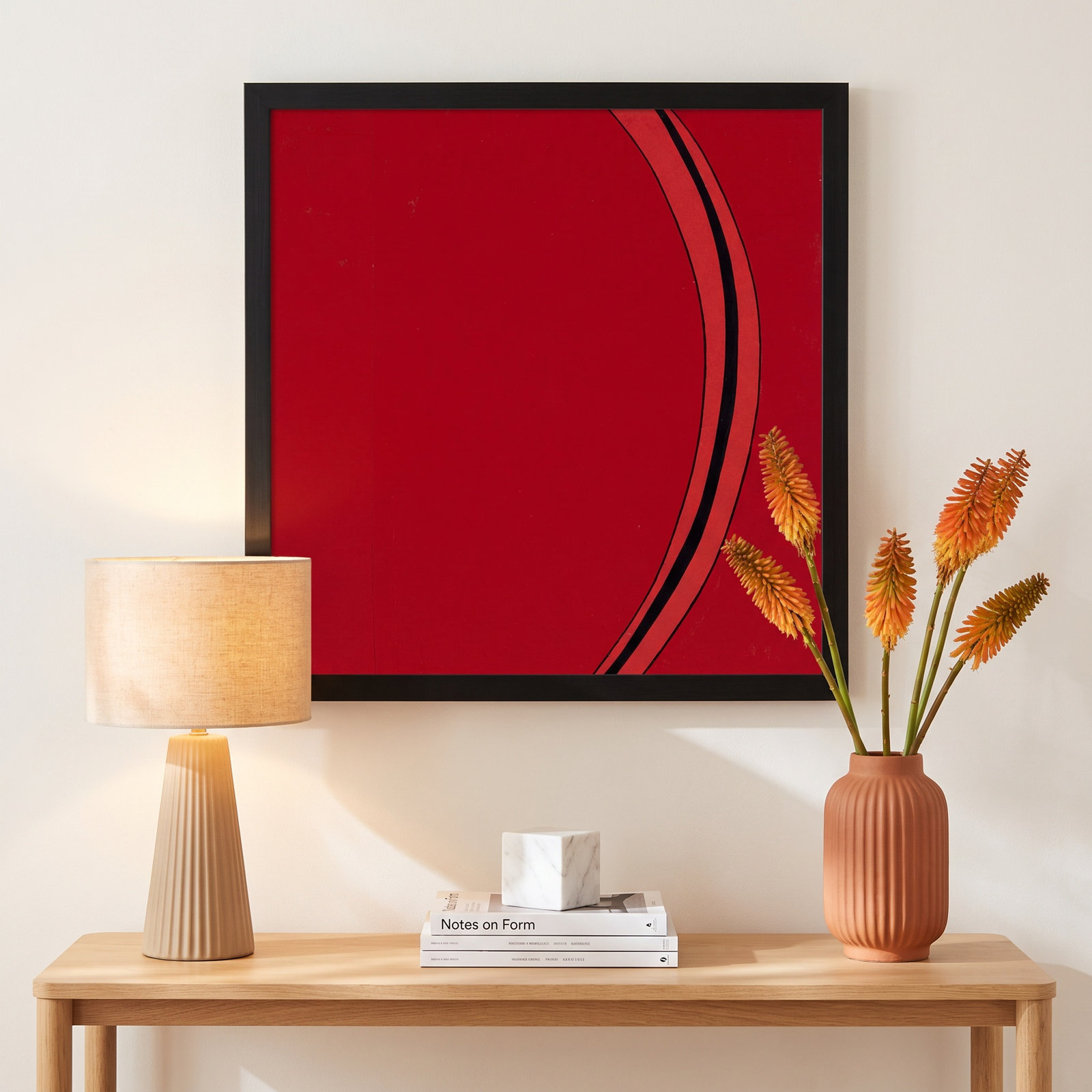 Segment Print by Alex Dunn, 17" H x 17" W, Black