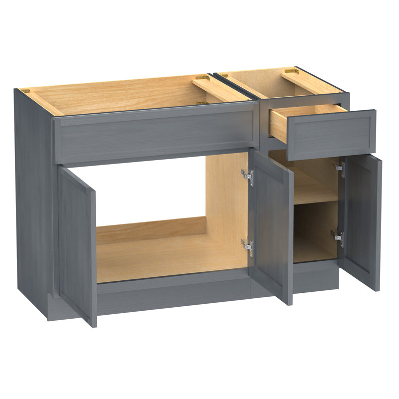 Base de meuble-lavabo simple 48 po seulement, Argent argent