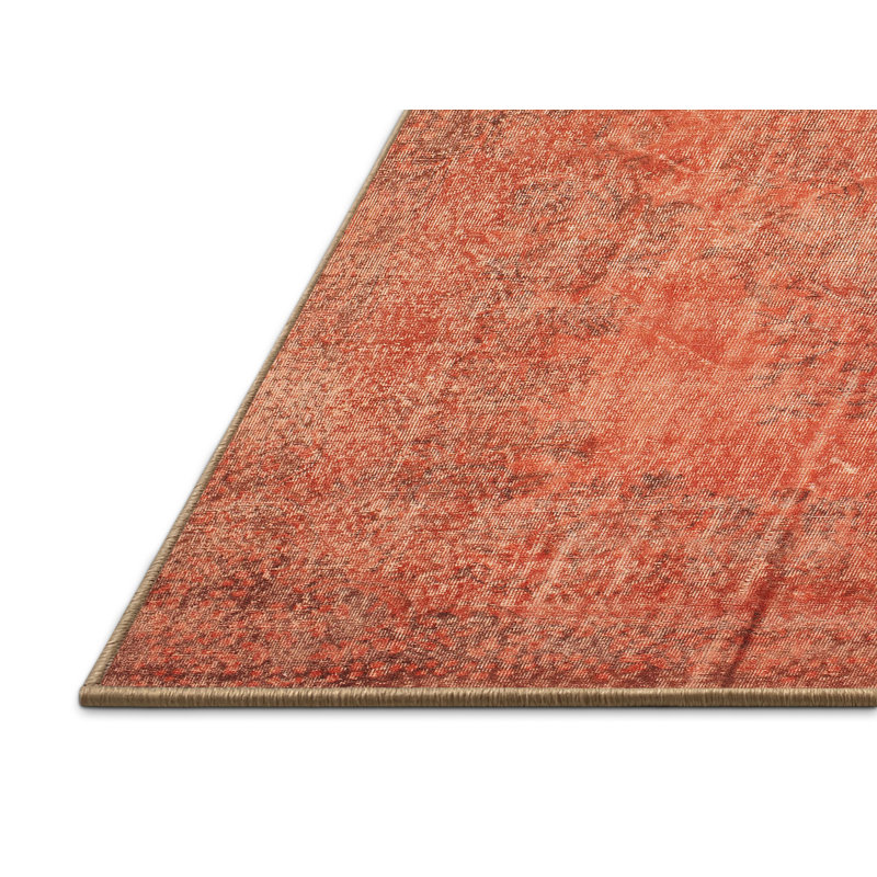 Tapis de zone rouge contemporaine, Rectangle 4 pi x 6 pi