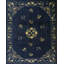 Tapis antique en laine noué à la main bleu ivoire beige crème blanc rectangulaire des années 1920