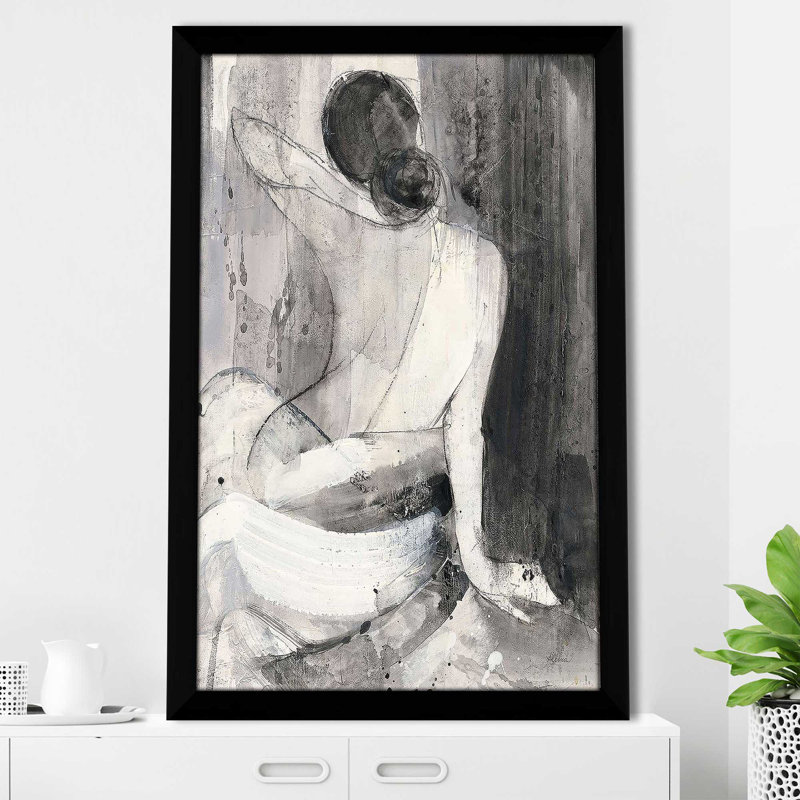 «Evening II» par Albena Hristova - Peinture, Cadre noir, H 39,5 po x l 27,5 po x P 0,75 po