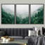 «Fog and Mist Mountain Forest Valley Nature Wilderness», reproduction sur toile 3 pièces-90847338-90847337