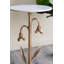 Table d'appoint 14 x 14 x 24 po Tulip Gold avec plateau en marbre blanc (table basse incluse)