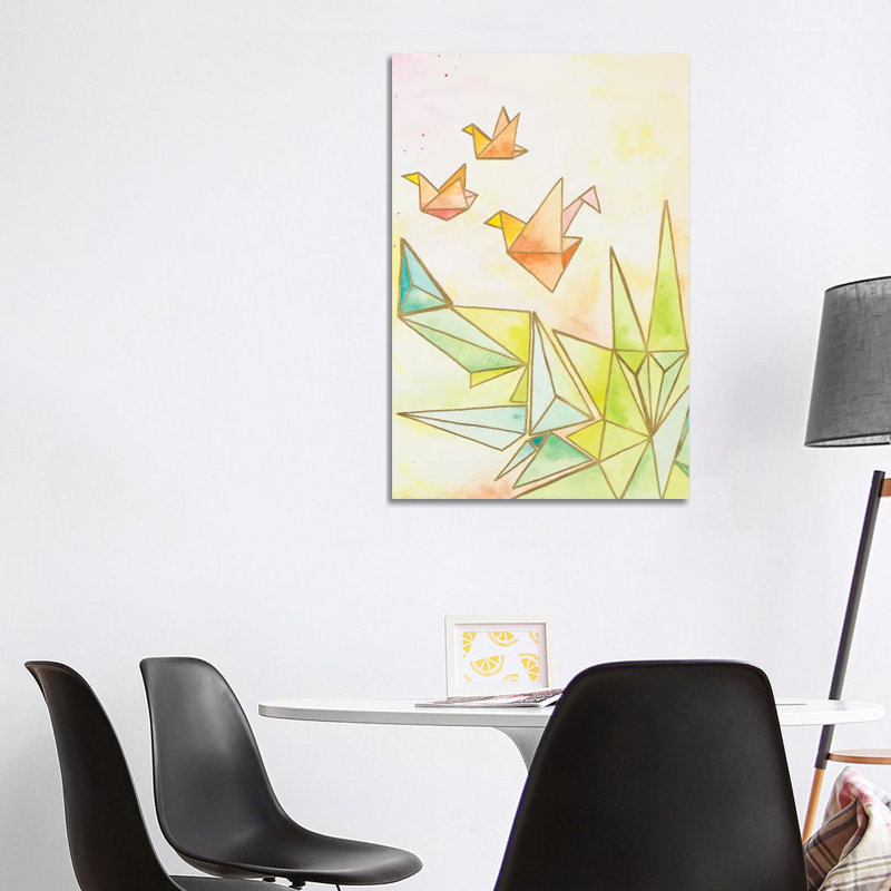 Origami Cranes by Nola James - Wrapped Canvas Print, 101.6 cm H x 66.04 cm W