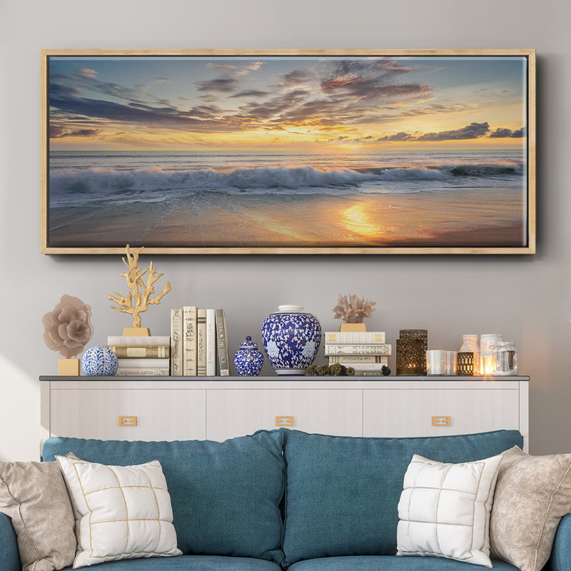 Toile encadrée de qualité supérieure Azio Island - prête à être accrochée, H 12 po x l 30 po x P 1,5 po