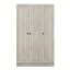 Penderie à 3 portes avec tablettes, gris