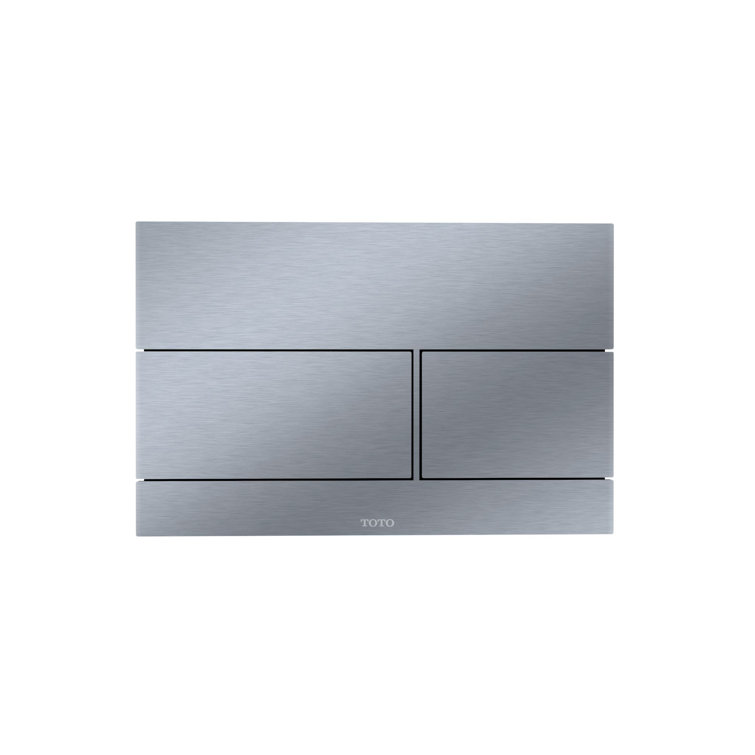 TOTO® Dual Flush Push Button Plate for Select DuoFit In-Wall Tank Unit, Stainless Steel - YT980#SS