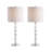 Ensemble de lampes de table transparentes 27,5 po