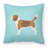 Beagle Square Indoor/Outdoor Throw Pillow-22326078-22326079