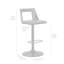 Tabouret de bar réglable pivotant en similicuir et bois noir avec base noire