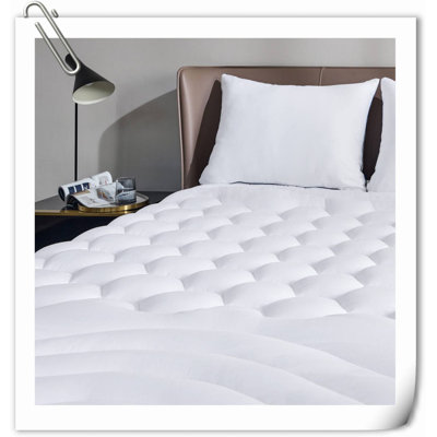 Virdi King Size Mattress Pad - Soft Cooling Mattress Cover Padded, Quilted Fitted Mattress Protector with 8-21" Deep Pocket, Breathable Fluffy Pillow Top, White