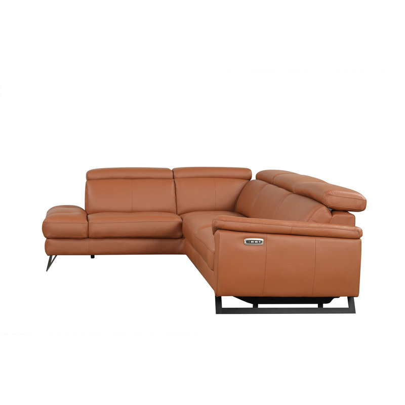 Gianna Orange Left Side Sectional, Left Hand Facing