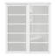 Porte coulissante 80 po en verre trempé blanc 5 Lite avec trousse de quincaillerie et poignées argentées-123057913-111067858