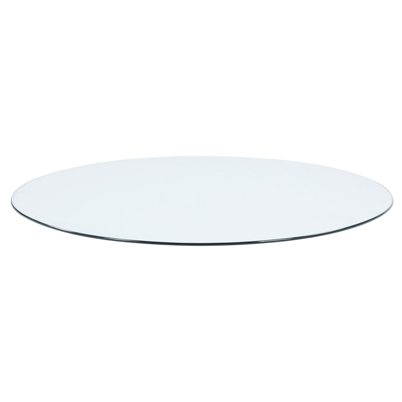 Leonidas Round Glass Top Metal Base Dining Table