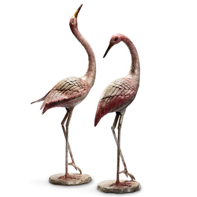 Carman Bird Crane Metal Garden Statue