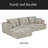 Chenille L-Shape Luxury Sectional Oversized Sofa,Mnimalist Design,Comfy Sleeper Couch For Living Room,Apartment&Reception Spaces,No Assembly Required-661410072