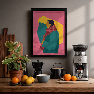Gentle Embrace Modern - Framed Print
