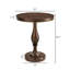  Table de bout à piédestal rond en bois 22 po Solmere, espresso-676207086