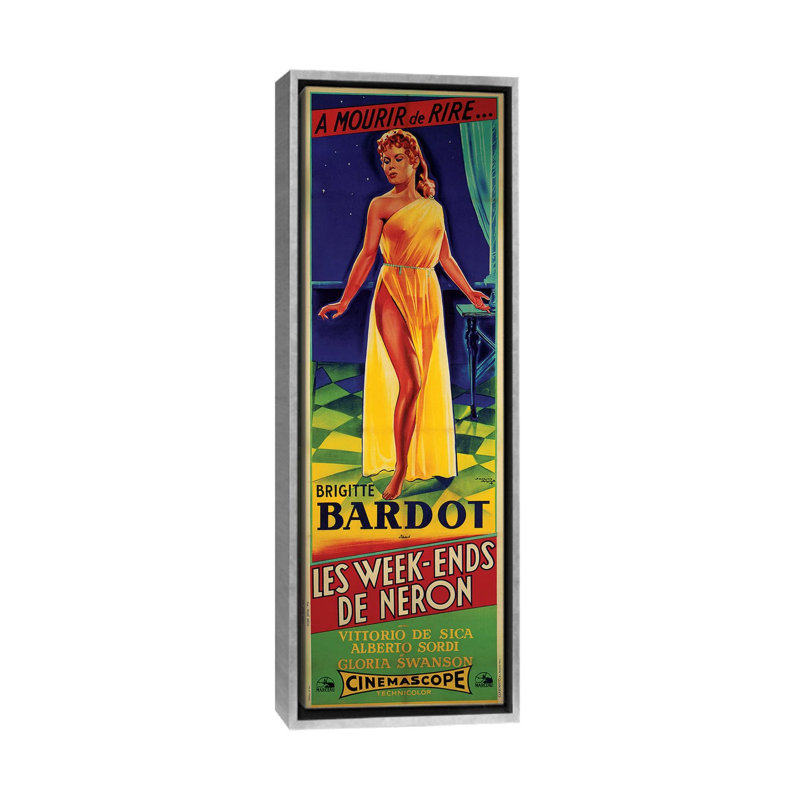 Affiche « les week-ends de Neron film » par radio Days-impression d’art graphique, H 60 po x l 20 po x P 1,5 po