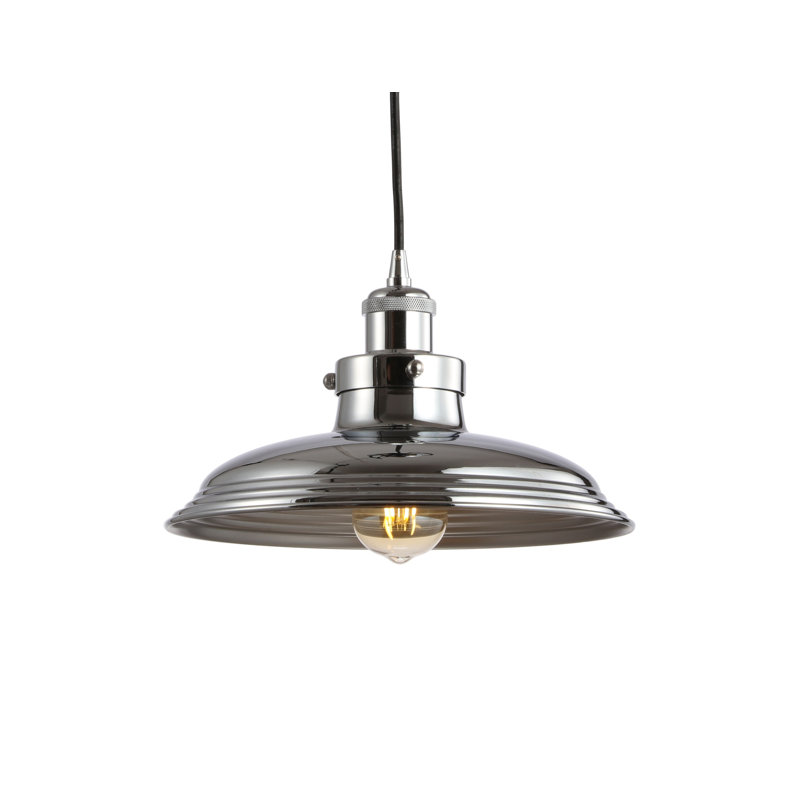 Luminaire suspendu simple à 1 lumière Vickie, Chrome