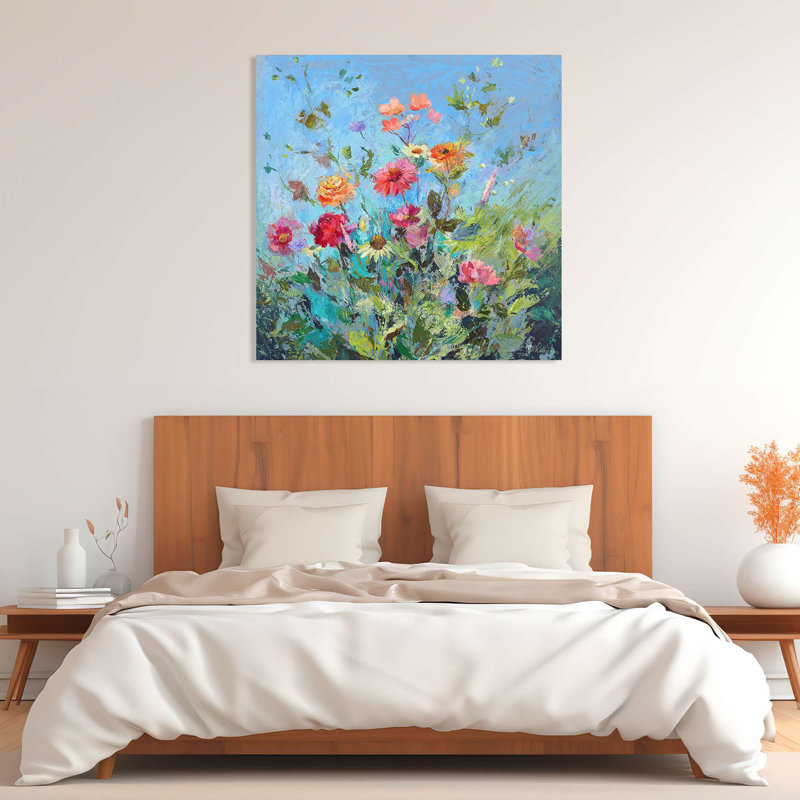 Floral Painting: Wild And Wonderful II by Nel Whatmore - Wrapped Canvas Print, 40cm H x 40cm W