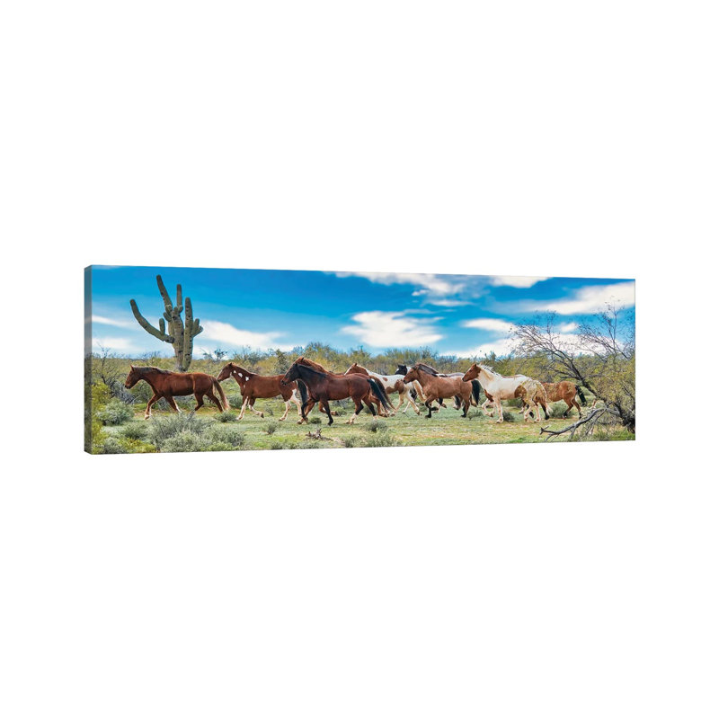 The Band Running Together by Rhonda Thompson - Wrapped Canvas Panoramic Gallery-Wrapped Canvas Giclée
