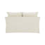Causeuse Shane en lin beige avec 2 coussins