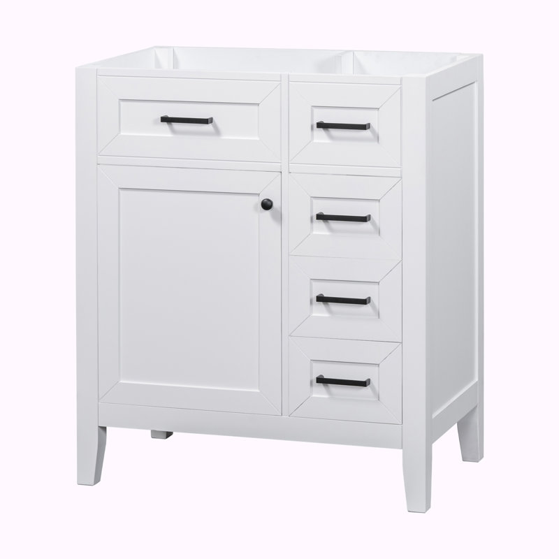 Base de meuble-lavabo simple 29,52 po seulement, Blanc