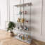 Armoire de rangement moderne en verre avec lumières à DEL, armoire antique à assemblage rapide, bibliothèque en verre trempé-1064796144