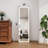  LED Lighted Full Length Mirror With Metal Stand, Contemporary Floor Mirror With Tempered Glass-1229567909