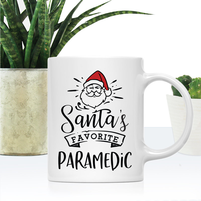 Grande tasse à café Tuileries, « Santa's Favorite Paramedic »