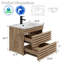 Meuble-lavabo mural simple de 24 po avec comptoir d'évier, robinet et drain en bois Marilyse, certifié EPA-1982935968