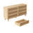 51.18"6-Drawers Rattan Storage Cabinet Rattan Drawer With White Drawer Slides,For Bedroom,Living Room,Natural-1000111297