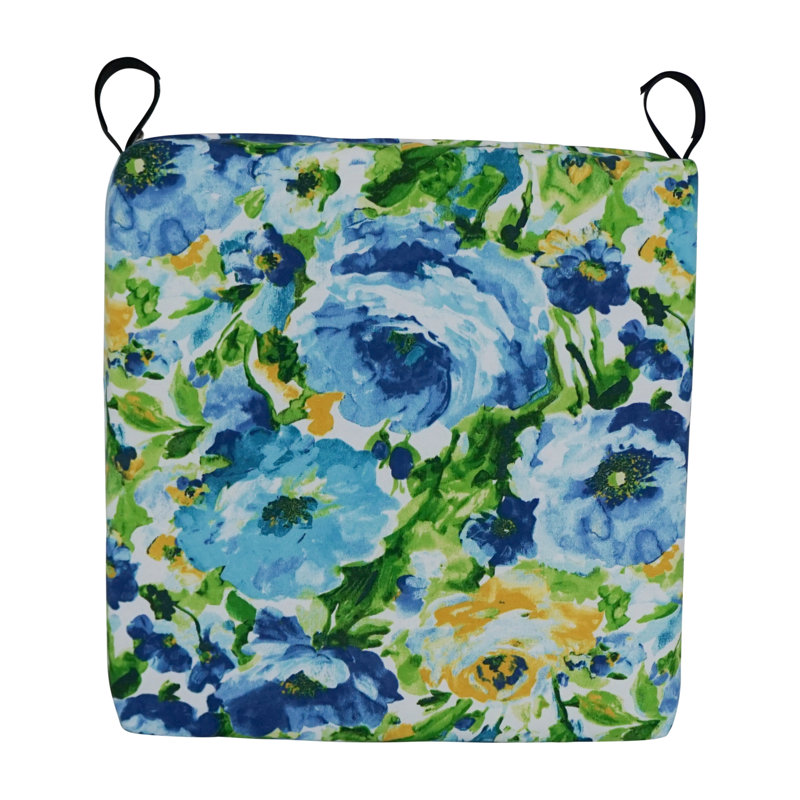 Outdoor 3'' Seat Cushion, Lesandra Sunblue