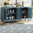 Roanna Retro Mirrored Sideboard with Closed Grain Pattern-790785