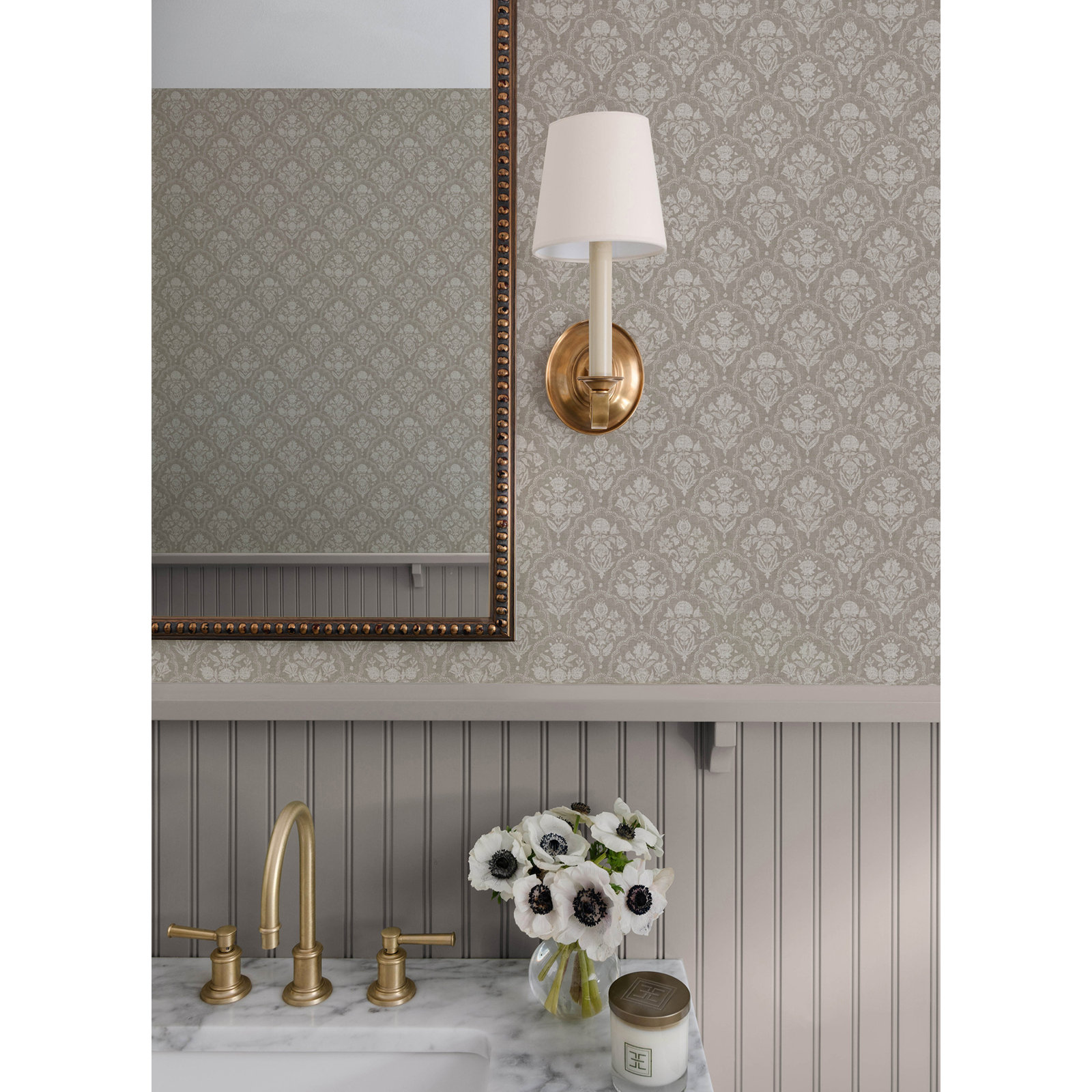 Frances Moss Fishscale Wallpaper, Gray
