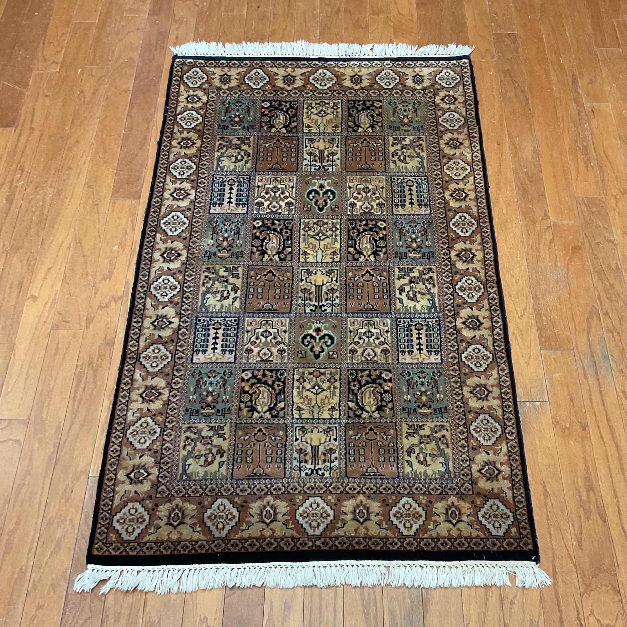 Bungalow Rose Handmade Qum Panel Design Wool Rug | Wayfair