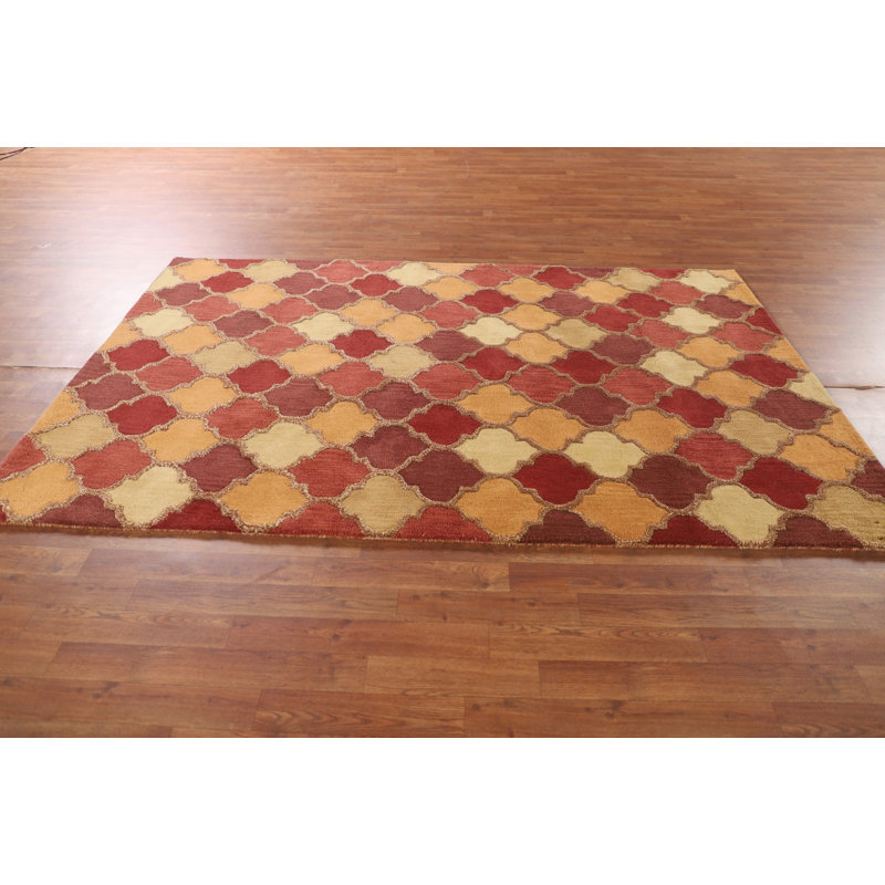 Tapis à motif de treillis Gabbeh All-Over