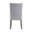 Ensemble de 2 chaises d'appoint Merel en lin gris et chêne gris