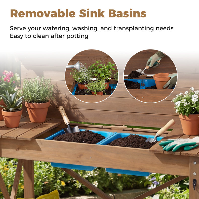 Wood Potting Bench