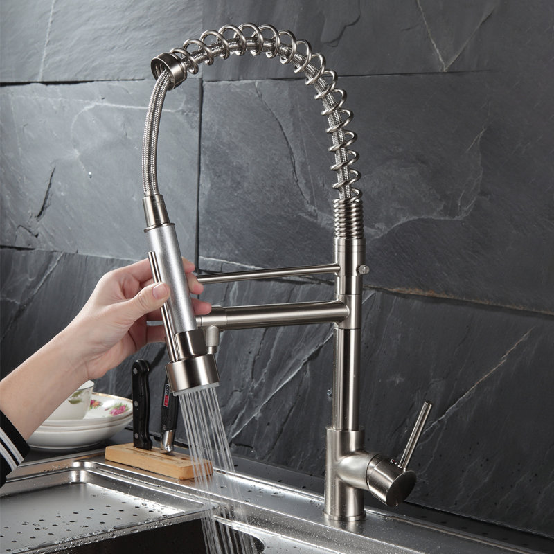 FLG Pull Down Kitchen Faucet, Silver