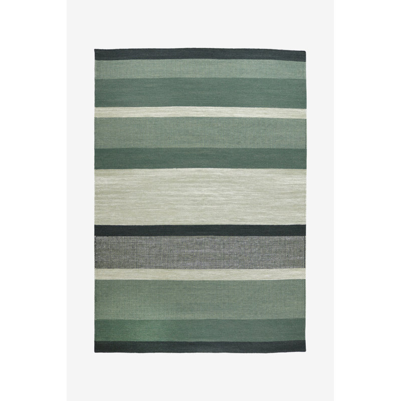 Mildaras Striped Wool Hand Woven Area Rug, Runner 80 x 200cm