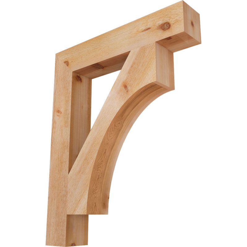 Westlake H W D Wood Bracket / Corbel, 42" H x 6" W x 34" D, Western Red Cedar (Rough Sawn)