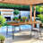 Vikesha Acacia Solid Wood Top Metal Base Dining Table