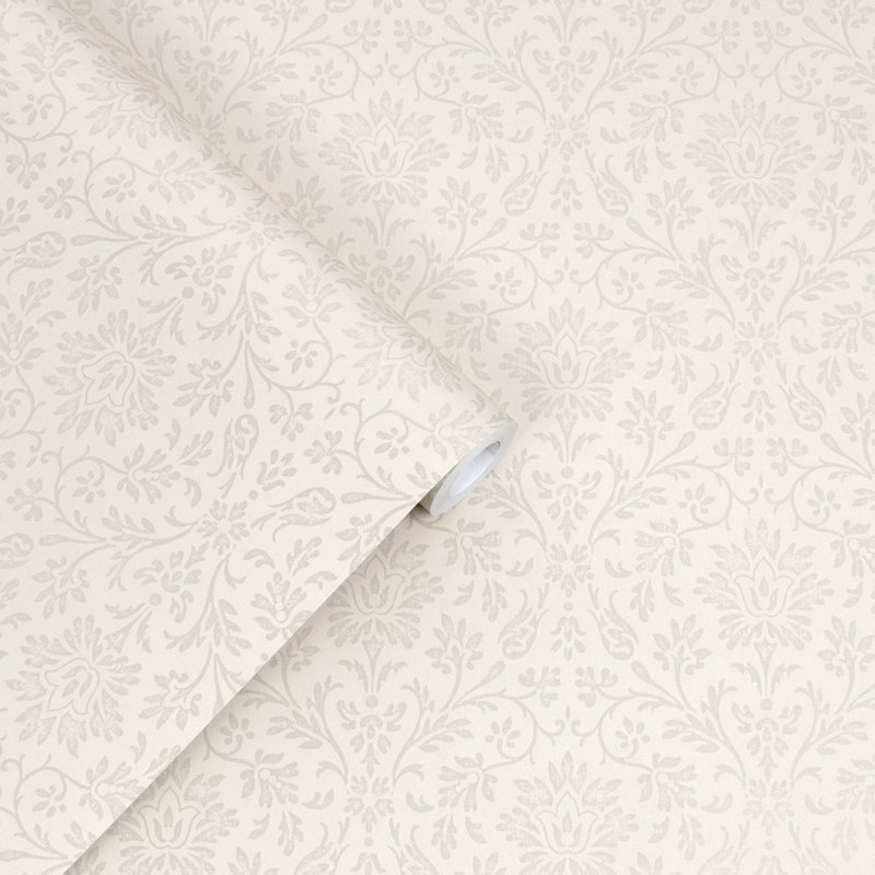 Laura Ashley Annecy Paintable Wallpaper Roll, Linen