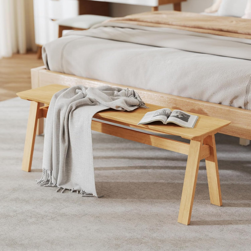 Tabourets en bois naturel d'une hauteur de 18 po avec pieds en rondins robustes pour la table, le couloir, la cuisine et le salon