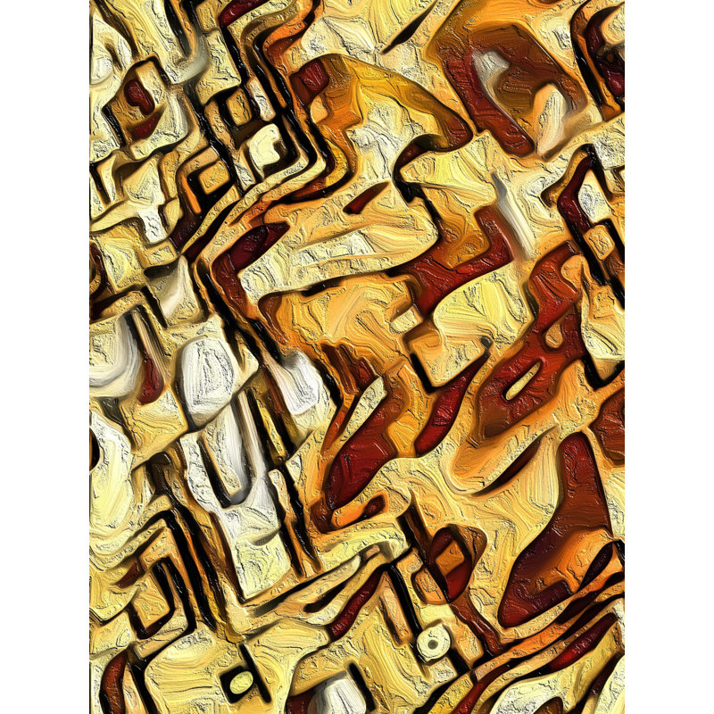 Golden Dahlia IV Print by Tanna Gx, 21.25" H x 17.25" W x 0.875" D