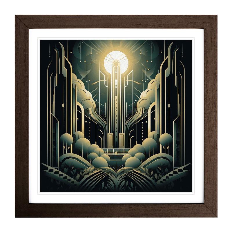 Stream - Single Picture Frame Print on Wood, Walnut