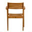 Chaise de patio empilable en teck Amos